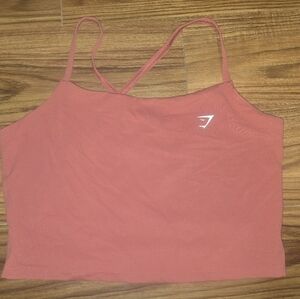 Coral Pink Strappy Crop Top Gymshark